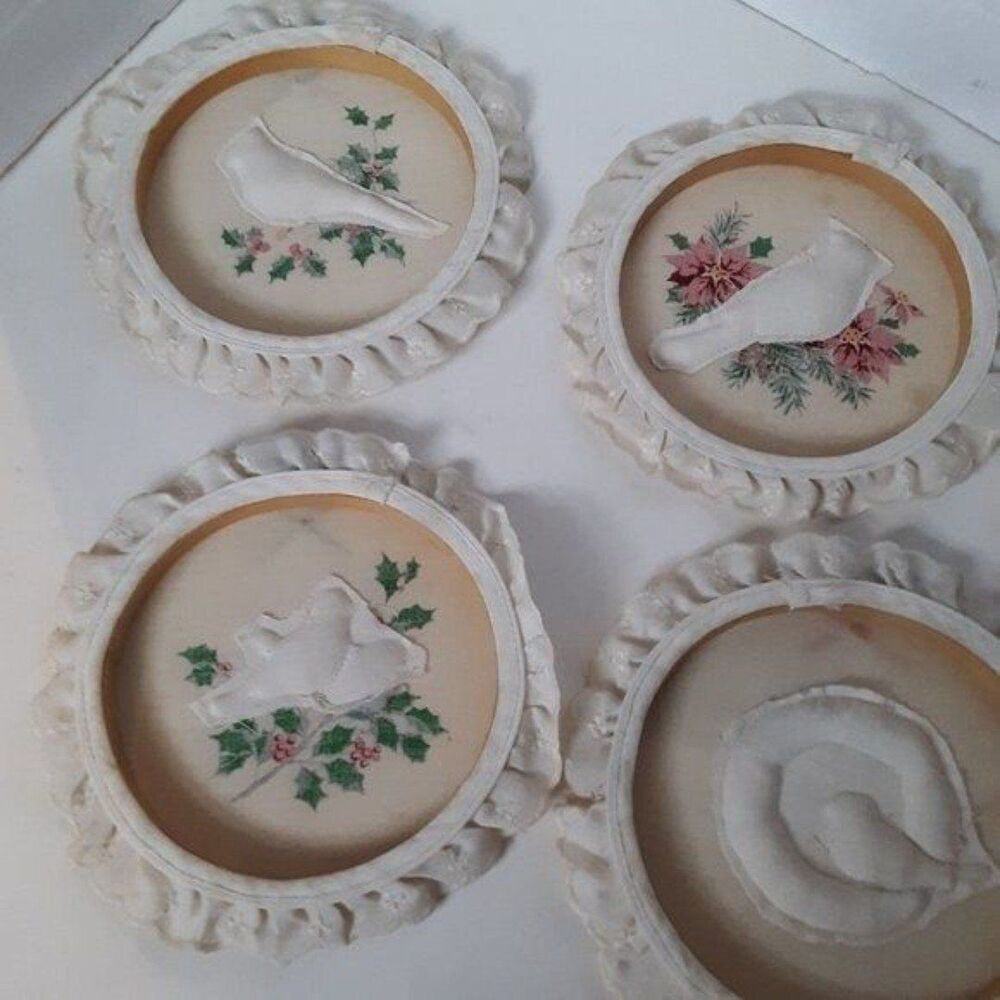 5pcs Vintage Christmas Bird Wall Hanging - Picture 9 of 10
